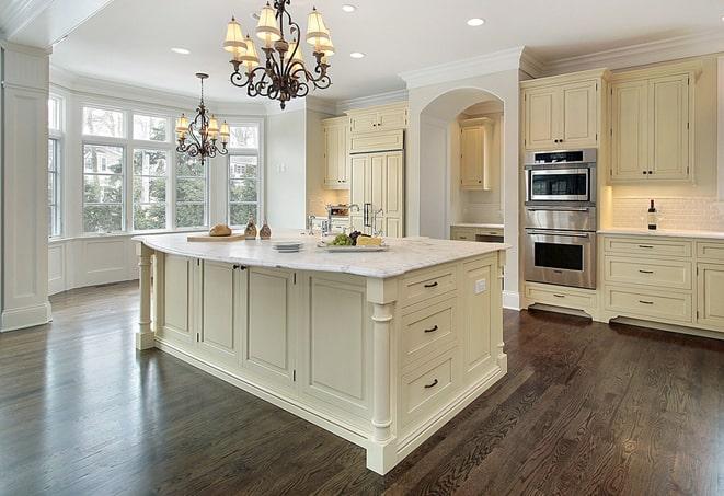 beautiful laminate floors in a spacious kitchen in Deland